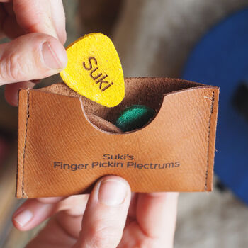 Personalised Coloured Felt Ukelele Plectrums In A Pouch, 2 of 4