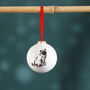 Pug Dog Christmas Bauble Decoration, thumbnail 1 of 2