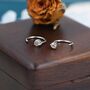 Aurora Ab Crystal Huggie Hoop Earrings Sterling Silver, thumbnail 1 of 10