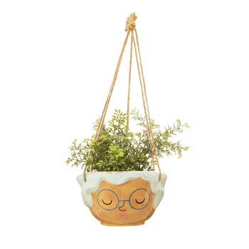 Grandma Ceramic Hanging Planter With Choices Of Plants, 4 of 6