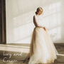 Ivory And Cream Ombre Wedding Skirt For Modern Brides, thumbnail 2 of 12