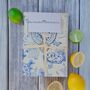 Mediterranean Blue Outdoor Tablecloth With Parasol Hole, thumbnail 1 of 4