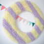 Butter Yellow And Lilac Stripe Hanging Letter, thumbnail 2 of 4