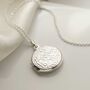 Sterling Silver Floral Round Locket Necklace, thumbnail 3 of 8