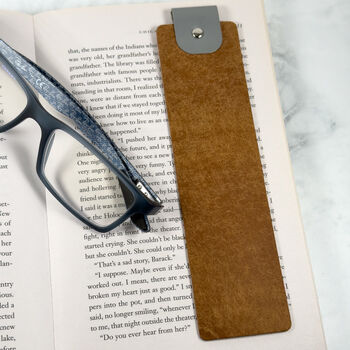 Personalised Leather Bookmark For Father's Day, 5 of 7