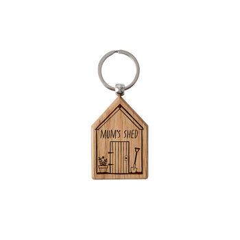 Oak House Keyring 'Mum's Shed', 2 of 2