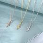 Sterling Silver Extra Tiny Lavender Pendant Necklace, thumbnail 7 of 12