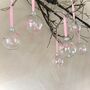 Set Of Six Bright Pink Baubles Tree Decor Ornaments, thumbnail 6 of 7