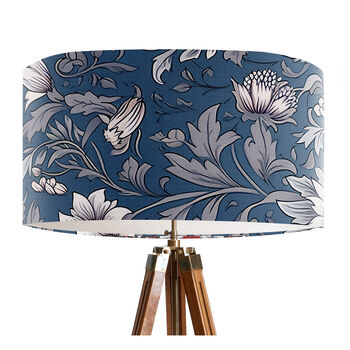 Blue And Grey Floral Lampshade, Lysandra Blue, 6 of 6