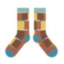 Geometric Print Mid Calf Length Socks, thumbnail 2 of 3