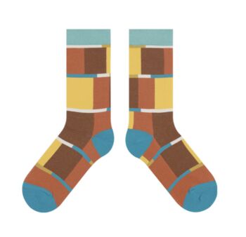 Geometric Print Mid Calf Length Socks, 2 of 3