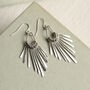 Art Deco Silver Chandelier Fringe Earrings, thumbnail 1 of 5