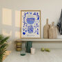 Rhs Garden Wisley Surrey Art Print Painted Blue Scenes Poster, thumbnail 1 of 6