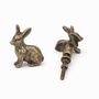Antique Brass Woodland Hare Cabinet Knob, thumbnail 1 of 7