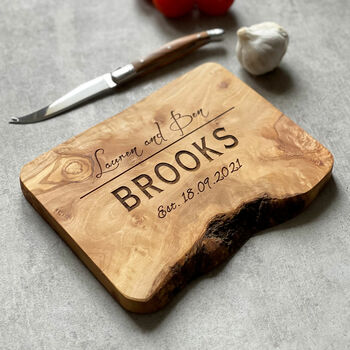 Personalised Olive Wood Chopping/Cheese Board, 4 of 10