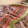 Pistachio Blossom Reversible Floral Quilt, thumbnail 2 of 3