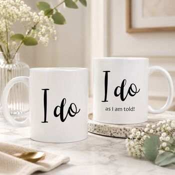 I Do Couples Wedding Mug Set, 6 of 6