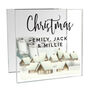 Personalised Christmas Village Glass Candle Holder, thumbnail 2 of 4