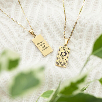 Personalised Sun Tarot Card Necklace, 2 of 6