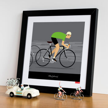 Personalised Cycling Print, Green Jersey, 5 of 8