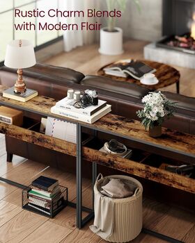 Two Tier Entryway Table Narrow Console Table, 4 of 6