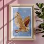 Barn Owl Art Print: British Wildlife Wall Decor, thumbnail 4 of 9