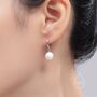 Sterling Silver Baroque Pearl Huggie Hoop Earrings, thumbnail 3 of 12