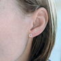 Sterling Silver Cut Out Star Earrings, thumbnail 2 of 6