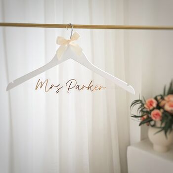 Luxury Personalised Bridal Hanger, 5 of 7