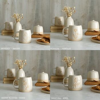 Personalised Flower And Name Small Mug, 7 of 7