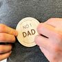 Personalised Wooden Father's Day Badge, thumbnail 3 of 4