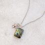 The Duo Labradorite Necklace, Silver, thumbnail 9 of 12