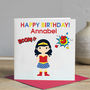 Girls Superhero Birthday Card, thumbnail 2 of 4