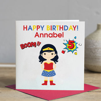 Girls Superhero Birthday Card, 2 of 4