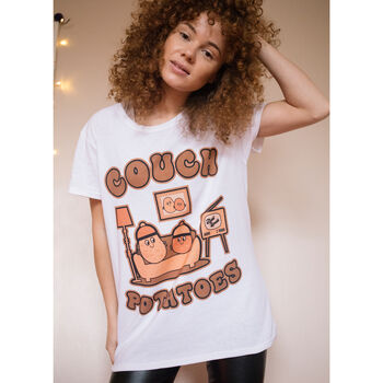 Couch Potatoes Women's Slogan T Shirt, 3 of 5