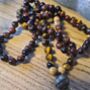 Tigers Eye Crystal Mala Bead Necklace With Tassel, thumbnail 6 of 11
