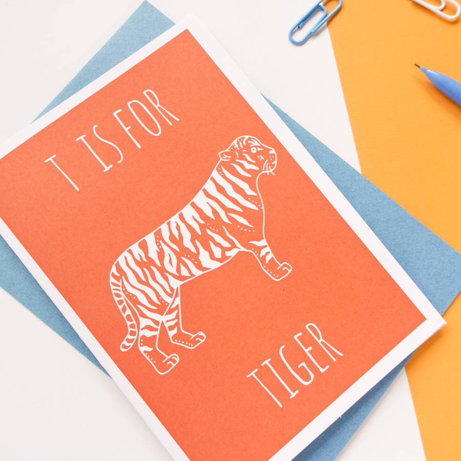 Tiger Card By Darwin Designs | notonthehighstreet.com