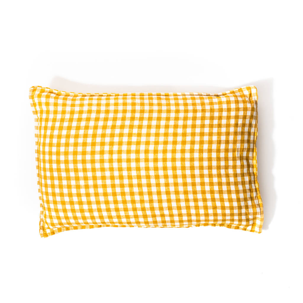 Yellow Gingham Pillowcase, 1 of 9