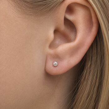 3mm Sterling Silver Knot Stud Earrings, 2 of 6