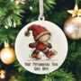 Personalised Christmas Gonk Gnome Hanging Bauble Decoration, thumbnail 5 of 11