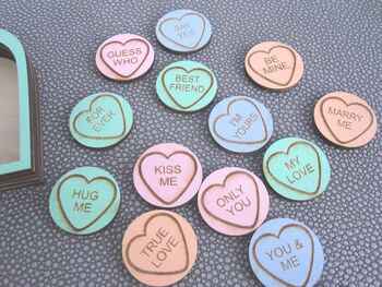 Personalised Wooden Love Hearts And Dish, 3 of 4