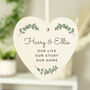 Personalised Botanical Wooden Heart Decoration, thumbnail 1 of 4