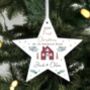 Personalised Wood First Christmas Star Ornament, thumbnail 3 of 3