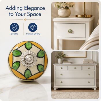Traditional Ceramic Round Shaped Dresser Knob, 7 of 8