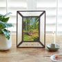 6x4' Recycled Glass And Antique Brass Metal Photo Frame, thumbnail 1 of 7