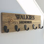 Personalied Walkies Dog Hook With Raised Black Wording, thumbnail 1 of 7