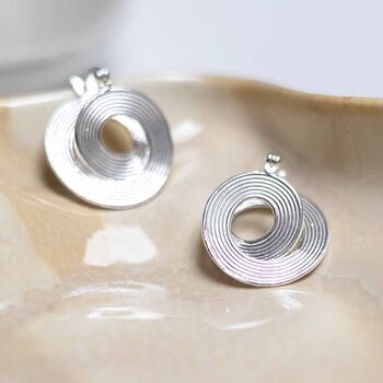 Sterling Silver Twisted Vinyl Hoops, 5 of 6