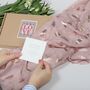 Personalised Gift Box Scarf With Feather Design, thumbnail 3 of 5