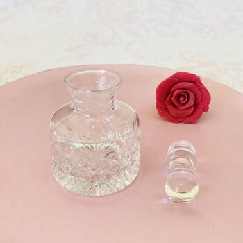 Vintage Decorative Cut Glass Crystal Perfume Bottle ~ 23, 2 of 7