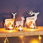 Personalised Metal Family Deer Tea Light Holders, thumbnail 1 of 3